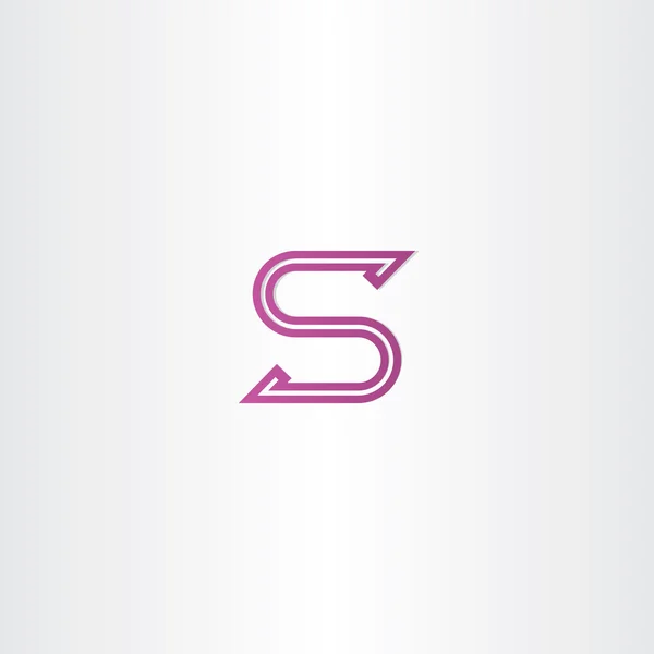 Фіолетова літера s елемент логотипу — стоковий вектор