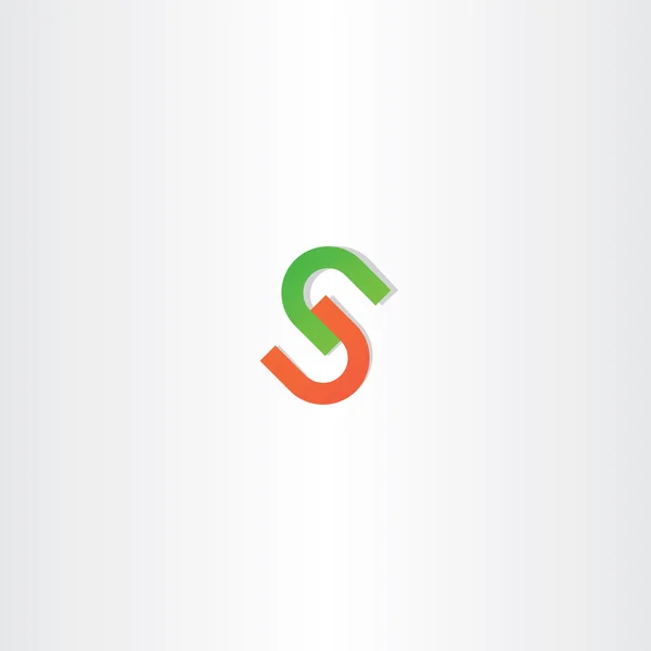 Rouge lettre verte s logotype conception vectoriel symbole — Image vectorielle
