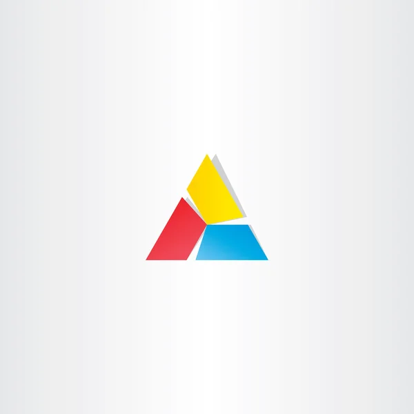 Red yellow blue triangle business logo — Stock Vector