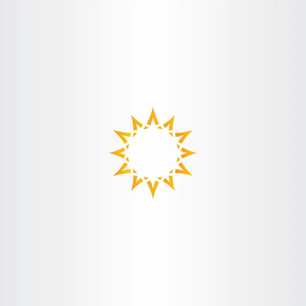 Sun star gul ikon Logotypdesign — Stock vektor