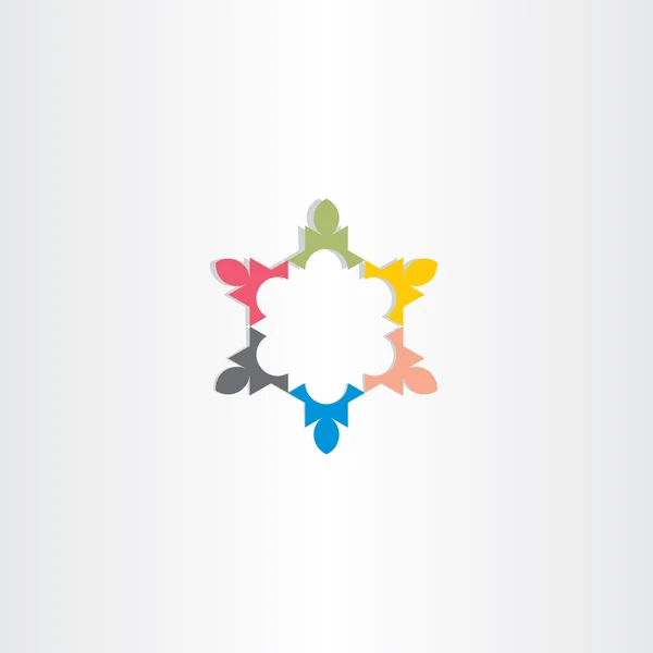 Pracy zespołowej wektor biznes ikona kolorowy symbol projektu — Wektor stockowy