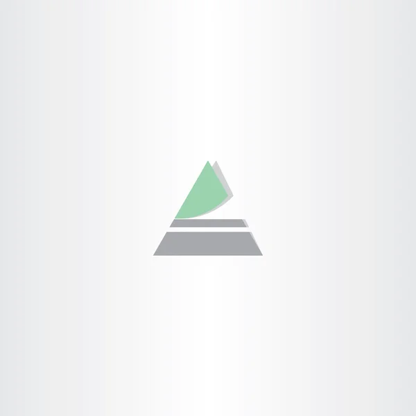 Triángulo icono letra un logotipo — Vector de stock