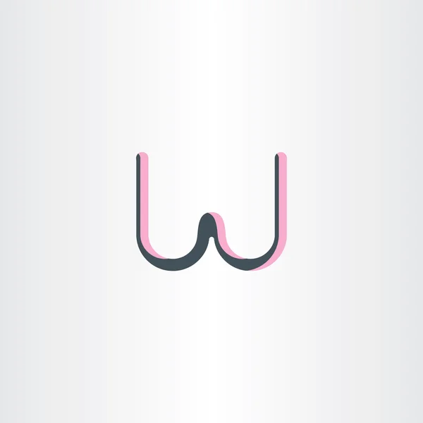 Torz logo betű w-szimbólum — Stock Vector