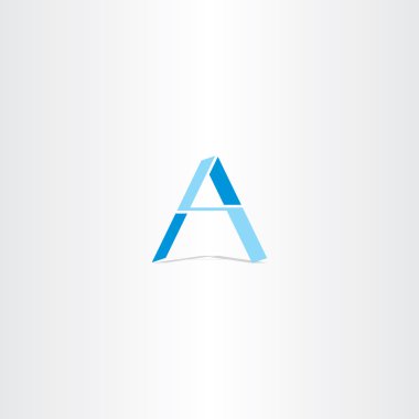 mavi mektup bir geometrik logo tasarımı