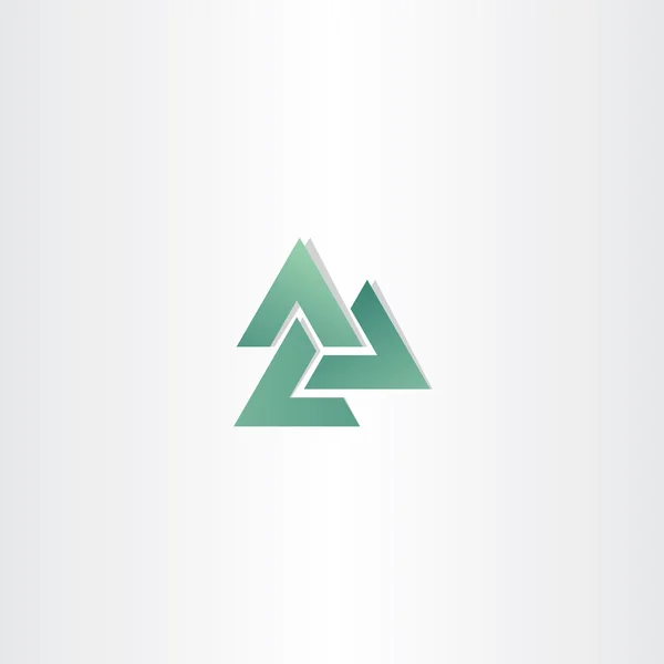Iş yeşil üçgen logo öğesi — Stok Vektör