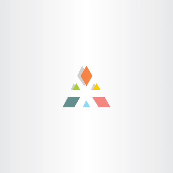 Astratto triangolo business colorato logo vettore — Vettoriale Stock