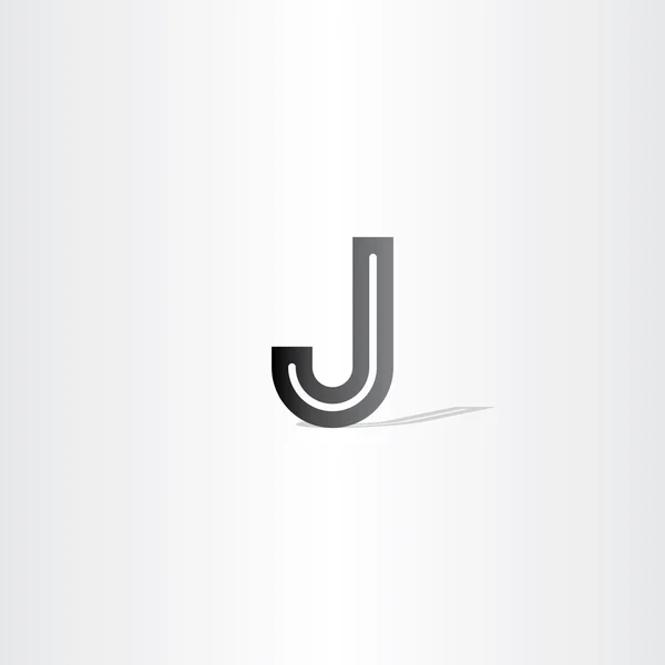 Nero lettera j logo elemento di design — Vettoriale Stock