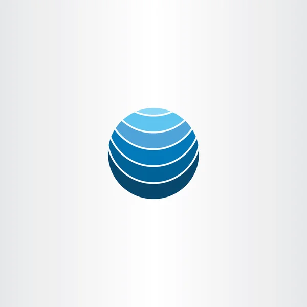 Logo azul globo tierra símbolo elemento — Archivo Imágenes Vectoriales