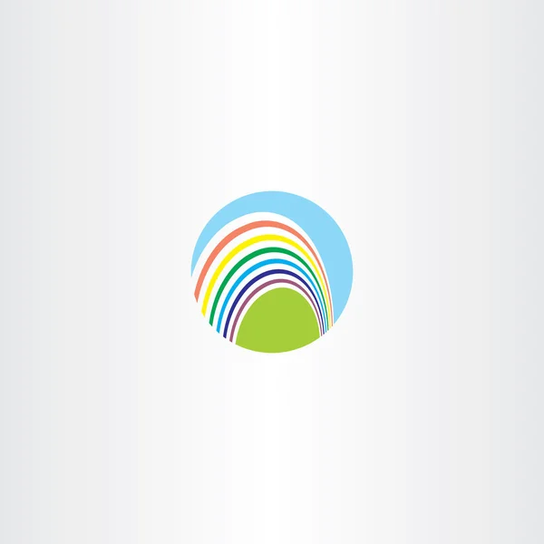 Círculo arco iris logotipo signo — Vector de stock