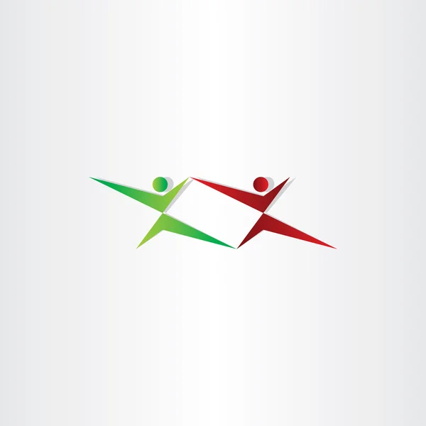 Ikonka logo ludzie karate walki — Wektor stockowy