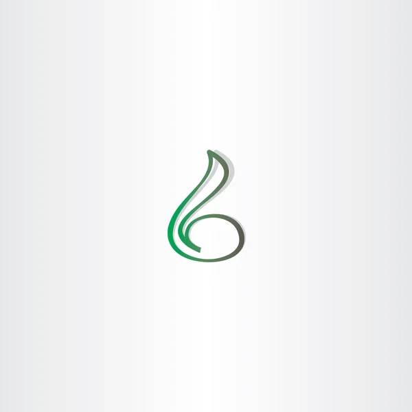 Verde letra pequena b elemento vetor ícone — Vetor de Stock