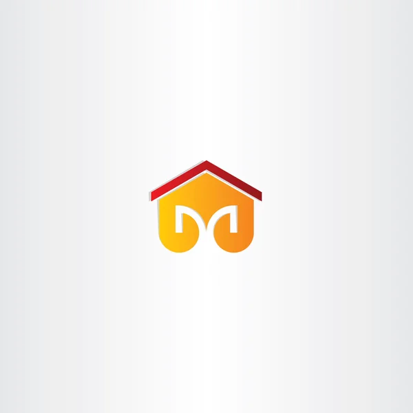 Letter m house building icon — Stock Vector