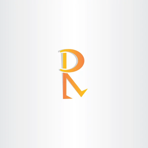 手紙 r オレンジ色のアイコン ベクトル記号 — ストックベクタ
