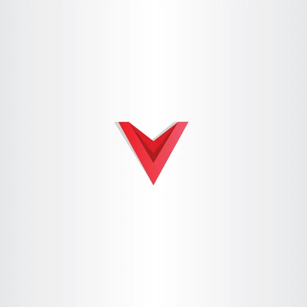 Logo rood symbool brief v vector — Stockvector