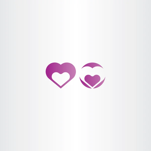 Purpurowe Serce wektor ikonę elementu — Wektor stockowy