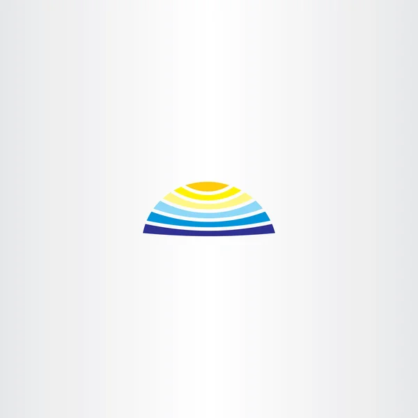 Logo verano agua sol icono — Archivo Imágenes Vectoriales