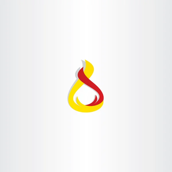 Vektor Flamme Feuer Logo Symbol Design — Stockvektor