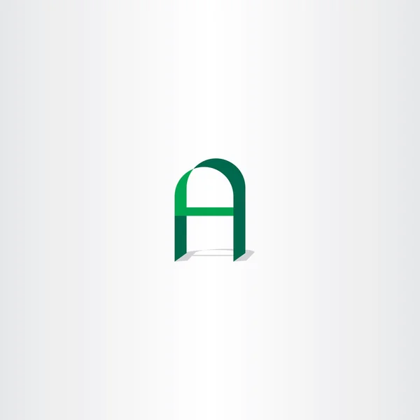Logo vettoriale lettera verde un'icona — Vettoriale Stock