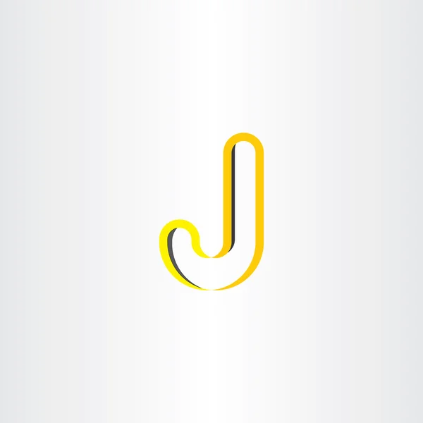 Logo giallo lettera j simbolo design — Vettoriale Stock