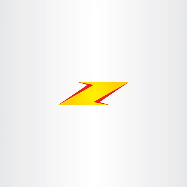 Jaune rouge lettre z logo icône de police — Image vectorielle