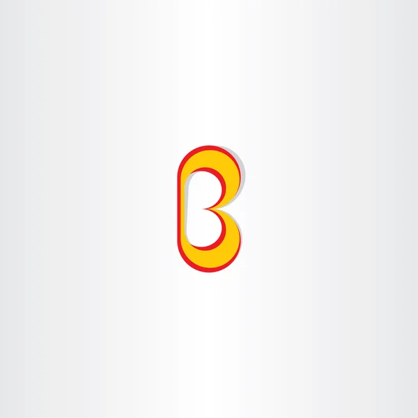 Logotipo vermelho amarelo da letra b ícone —  Vetores de Stock