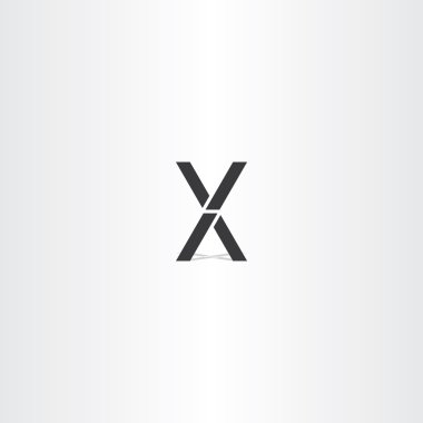 siyah harf x ve v logo işareti