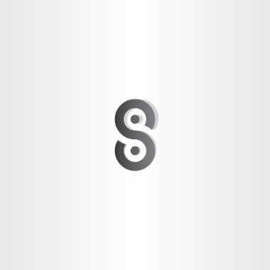 siyah harf s 8 numara logo simge