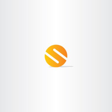 harf s daire turuncu logo sign