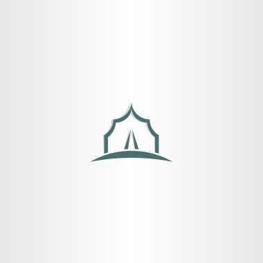 vektör çadır simgesi logo simge