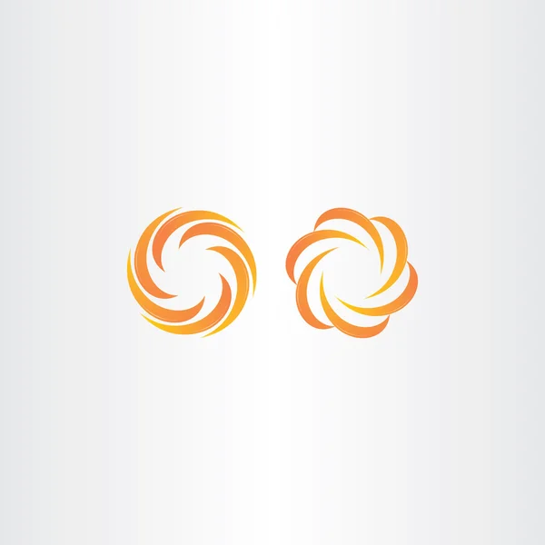 Otoño abstracto logo naranja amarillo icono — Archivo Imágenes Vectoriales