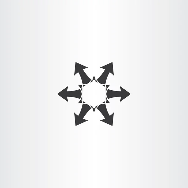 Czarna strzałka koło ikona element wektora — Wektor stockowy