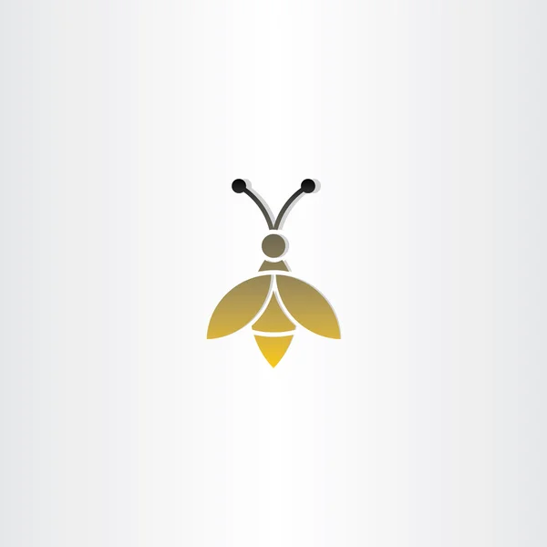 Иконка векторного логотипа пчелы — стоковый вектор