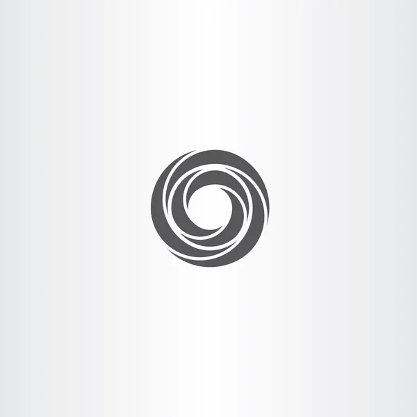 Schwarzer Geschäftskreis Logo Element Vektorzeichen — Stockvektor