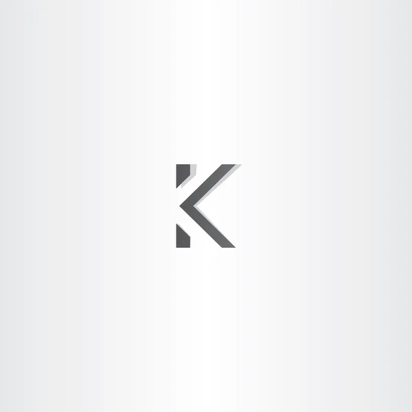 Logotipo negro letra k signo logotipo — Vector de stock