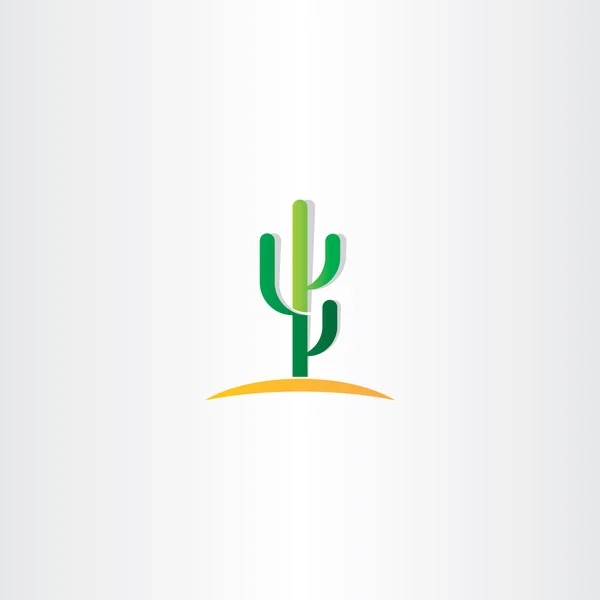 Cactus dans le désert icône vectorielle — Image vectorielle