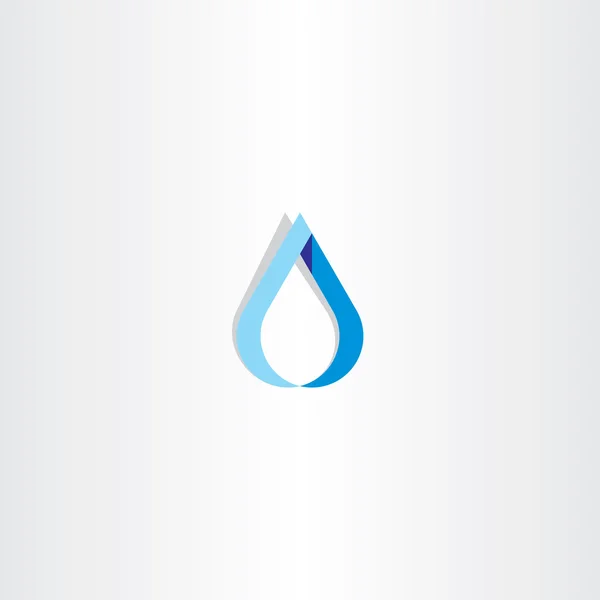 Tropfen Wasser blaues Logo Zeichen — Stockvektor