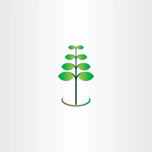 Eco våren växt blad gröna vektor — Stock vektor