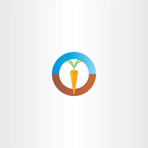 Zanahoria fresca icono vector logo — Vector de stock