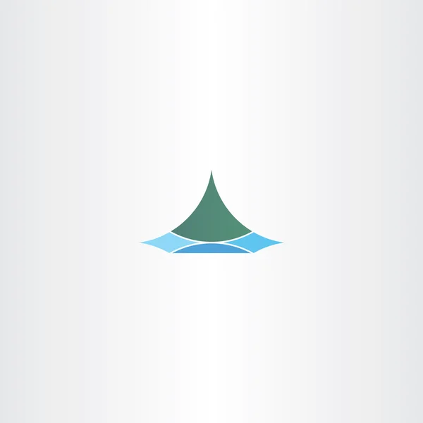 Iceland logo signe montagne vecteur — Image vectorielle