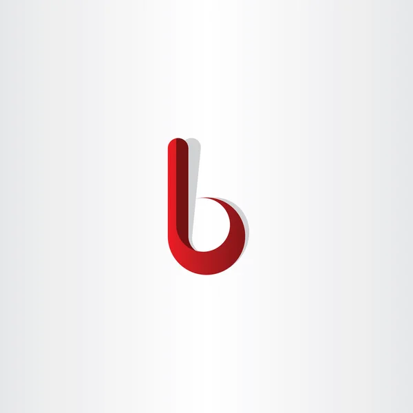 Letra b logotipo gradiente vermelho — Vetor de Stock