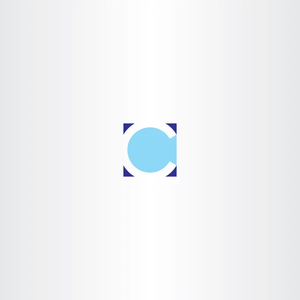 Lettera c quadrato blu elemento logotipo — Vettoriale Stock