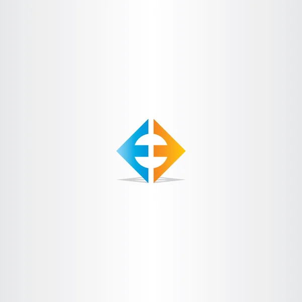 Lettre e carré logo signe vecteur — Image vectorielle