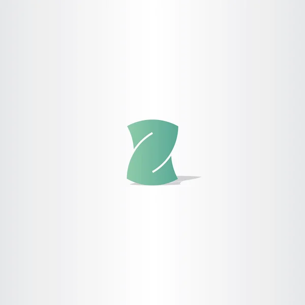 Светло-зелёная буква z — стоковый вектор