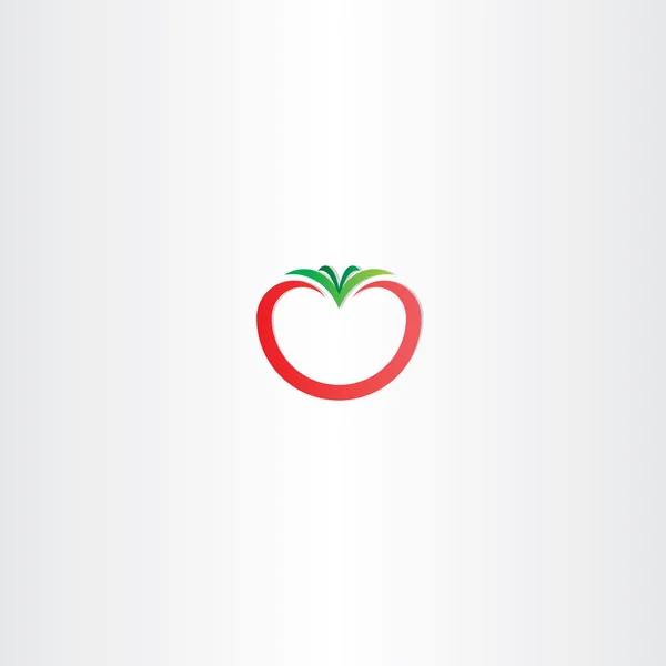 Segno logo vettoriale icona pomodoro — Vettoriale Stock