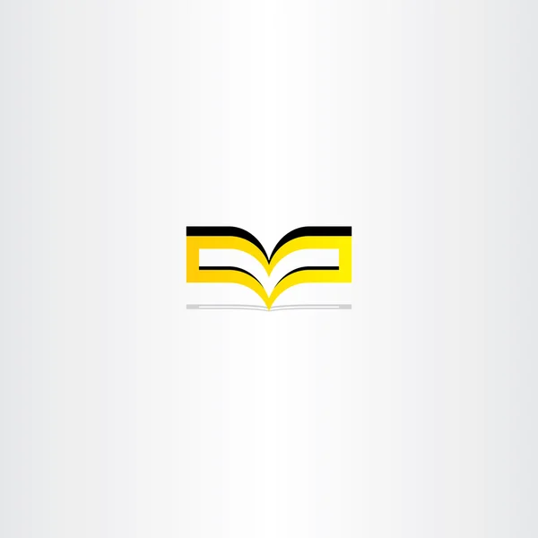 Icona vettoriale logo libro giallo — Vettoriale Stock