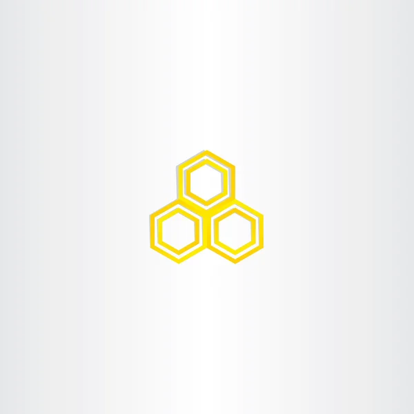 Sarı logo bal tarak simge — Stok Vektör