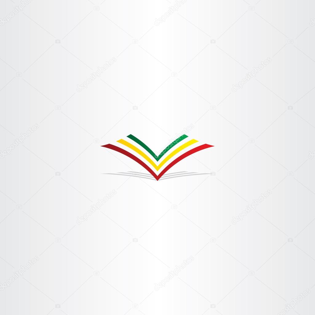 colorful book logo sign vector element
