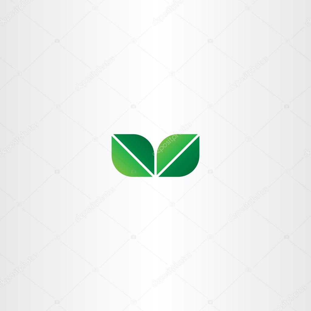 green eco leaf logo element