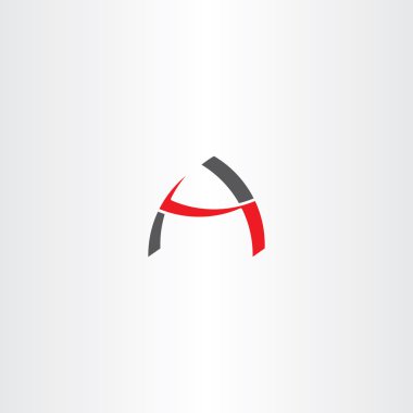 siyah kırmızı logo mektup işareti simgesi öğesi