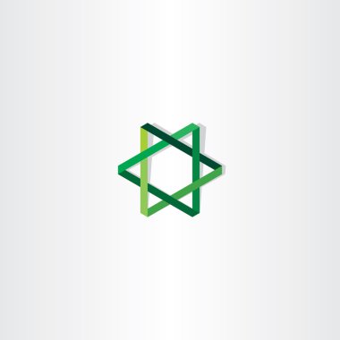 yeşil yıldız logo işareti vektör